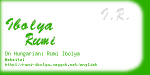 ibolya rumi business card